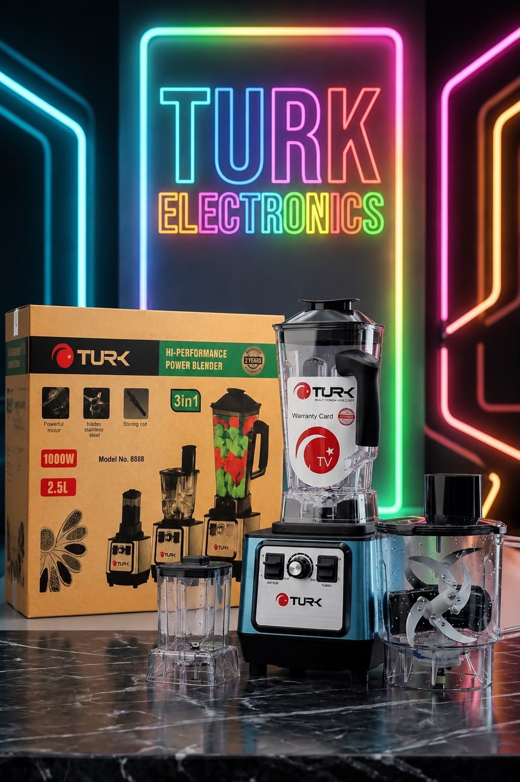TURK 3-in-1 High Performance Power Blender